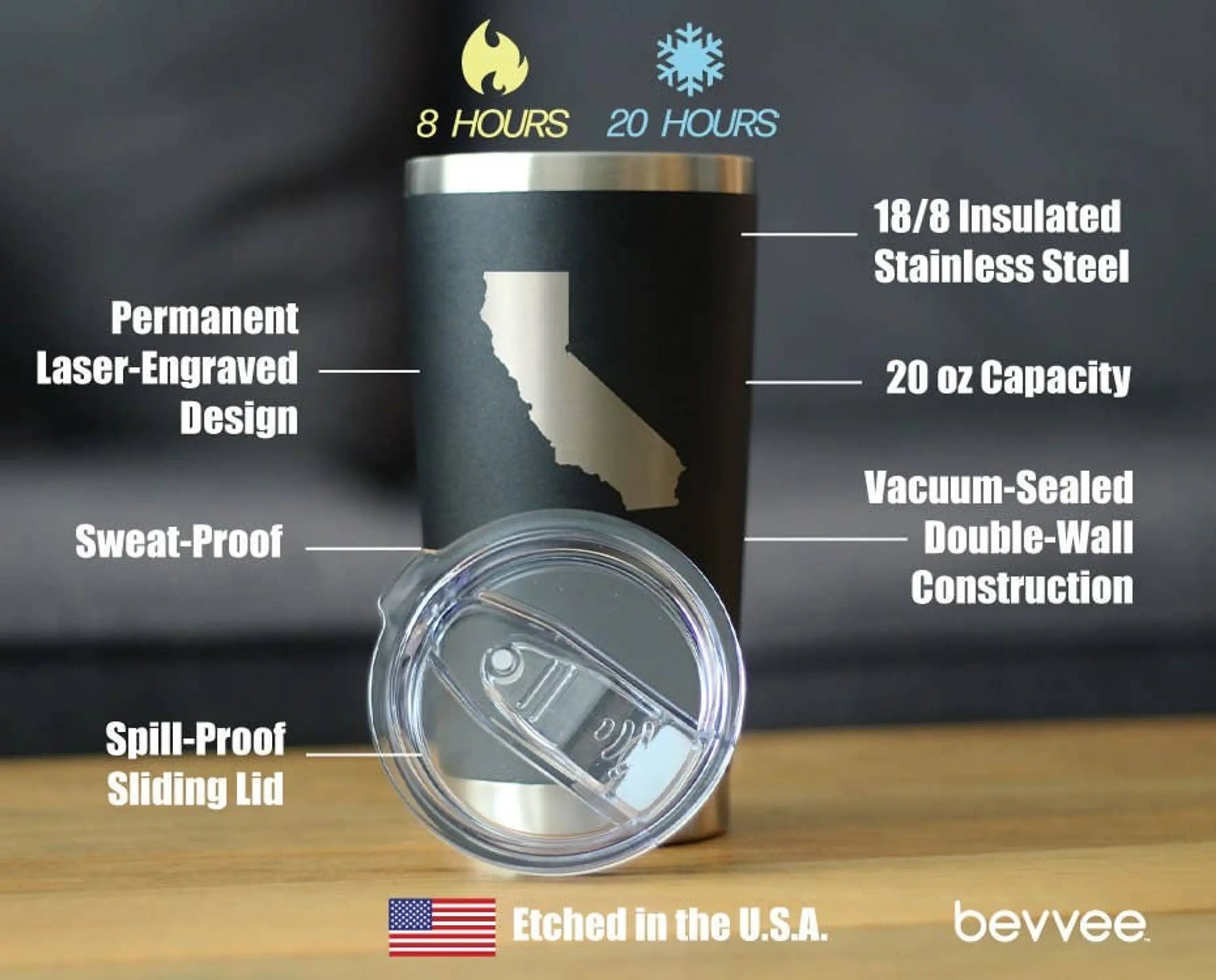 California Insulated Travel Tumbler - Californians Gifts Bevvee
