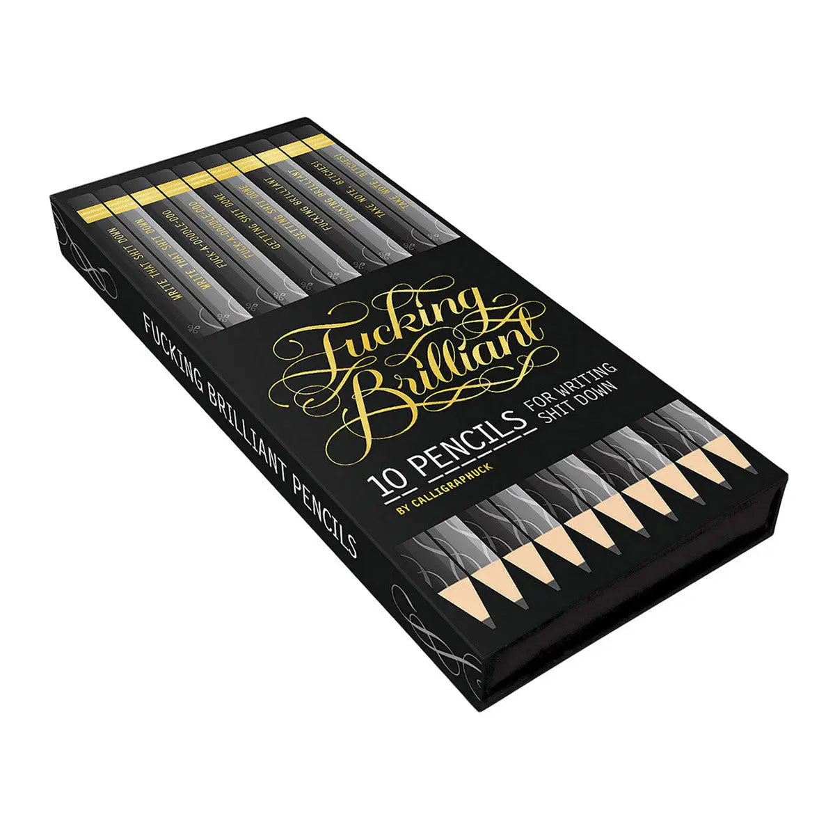 Calligraphuck Fucking Brilliant Pencils 10 pk. - GreatEagleInc
