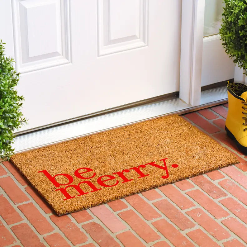 Calloway Mills Christmas Be Merry Red Doormat Calloway Mills