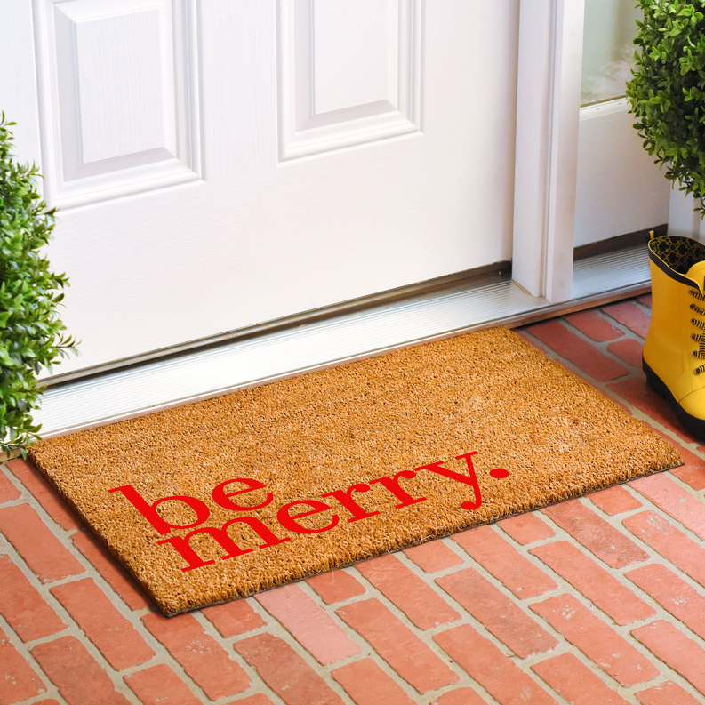 Calloway Mills Christmas Be Merry Red Doormat Calloway Mills