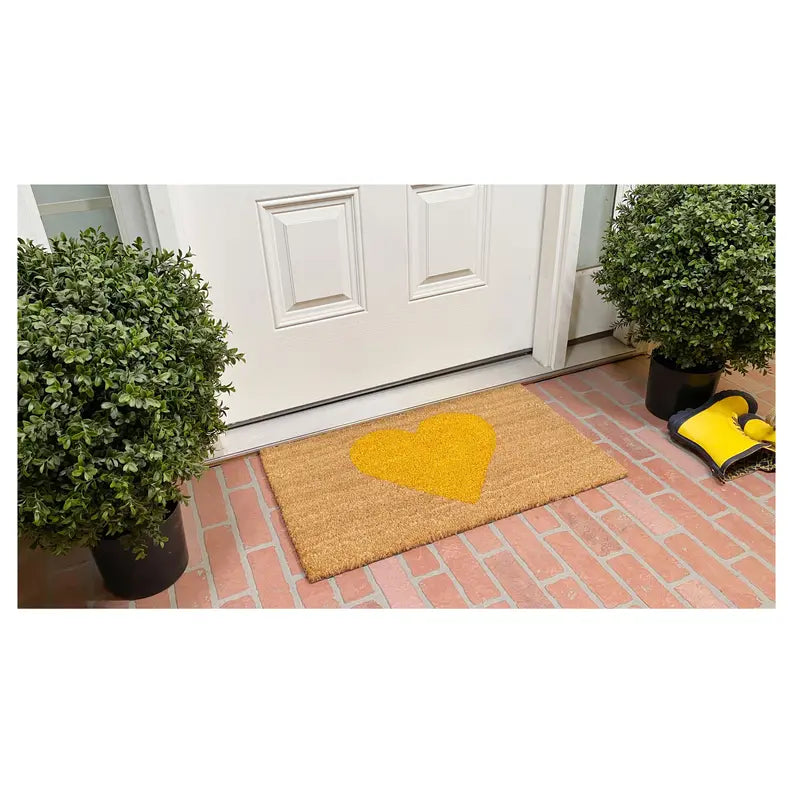 Calloway Mills Yellow Heart Doormat Calloway Mills