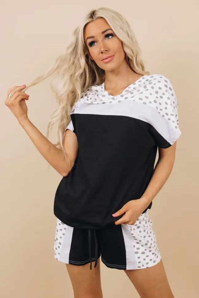 Calm Down Color Block Lounge Set Stay Warm in Style