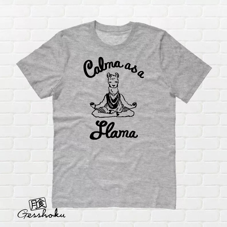 Calma as a Llama Yoga Unisex T-shirt Gesshoku Designs