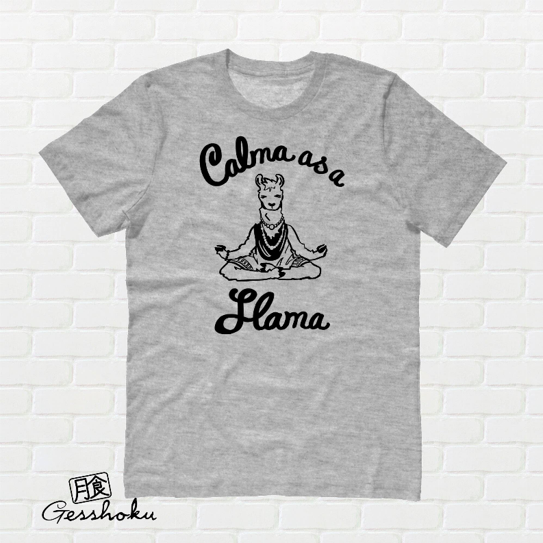 Calma as a Llama Yoga Unisex T-shirt Gesshoku Designs