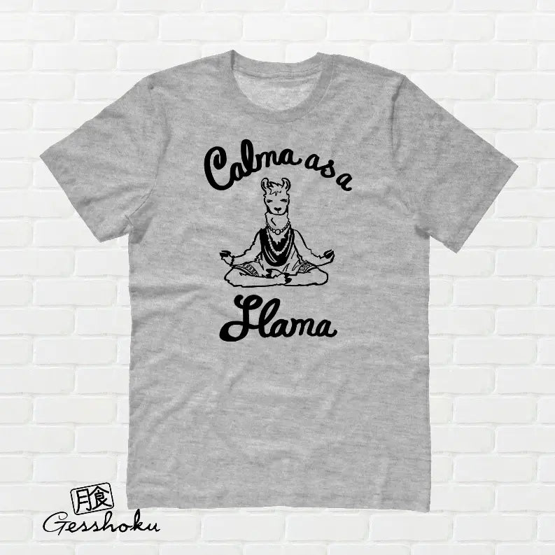 Calma as a Llama Yoga Unisex T-shirt Gesshoku Designs