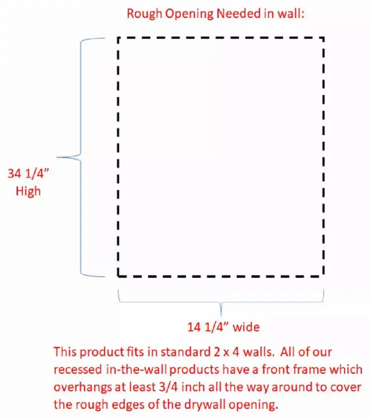 Calpyso Recessed Medicine Cabinet WG Wood Products, LLC