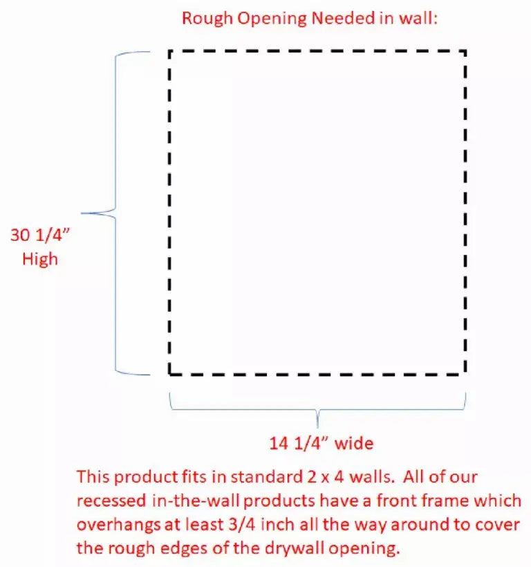 Calpyso Recessed Medicine Cabinet WG Wood Products, LLC