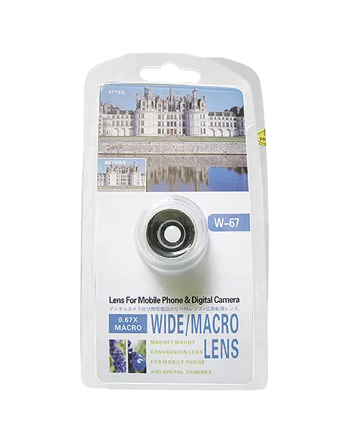 Camera lenses for your phone: Telephoto, Macro, Fisheye Set.  (#136) En Route Travelware