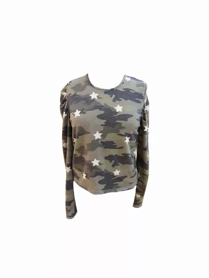 Camo Stars Top Tru Luv