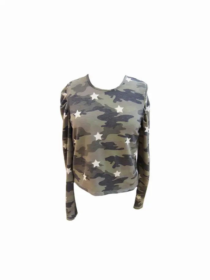 Camo Stars Top Tru Luv
