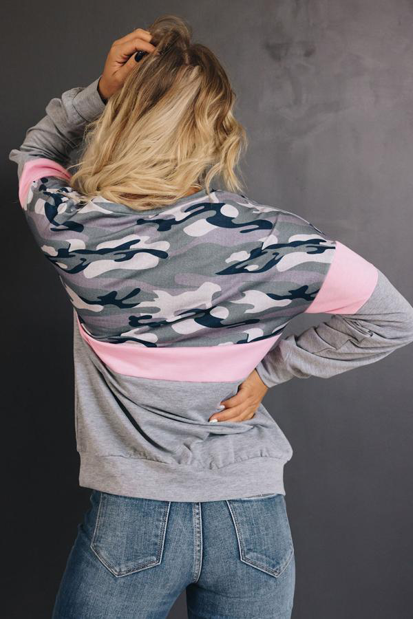 Can't See Me Camo Top Stay Warm in Style