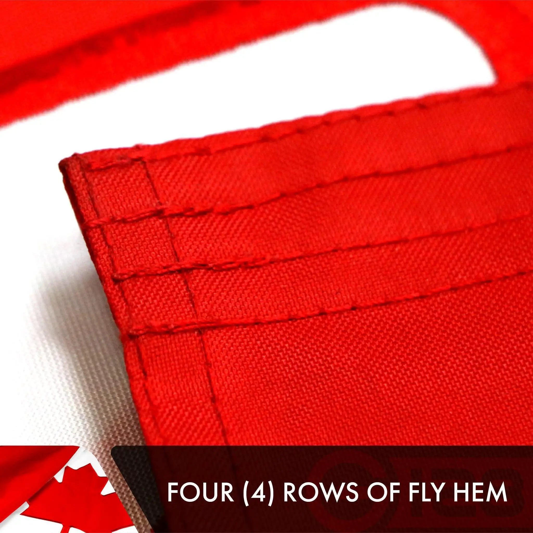 Canada Canadian Flag | 2x3 Ft | Double ToughWeave Series Double Sided Embroidered 210D Polyester | Country Flag Embroidered Design Indoor Outdoor Brass Grommets Heavy Duty 3 ply G128