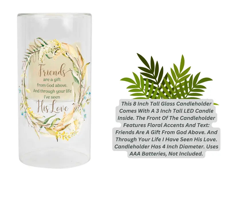 Candleholder Friends Are A Gift 8in Dicksons Inc