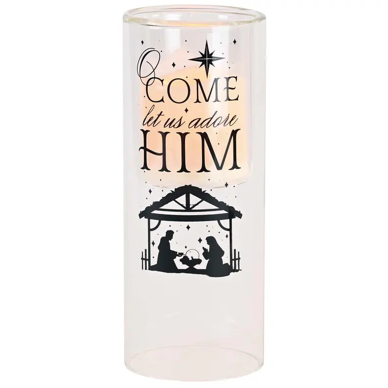 Candleholder O Come Let Us Adore 10In Dicksons Inc