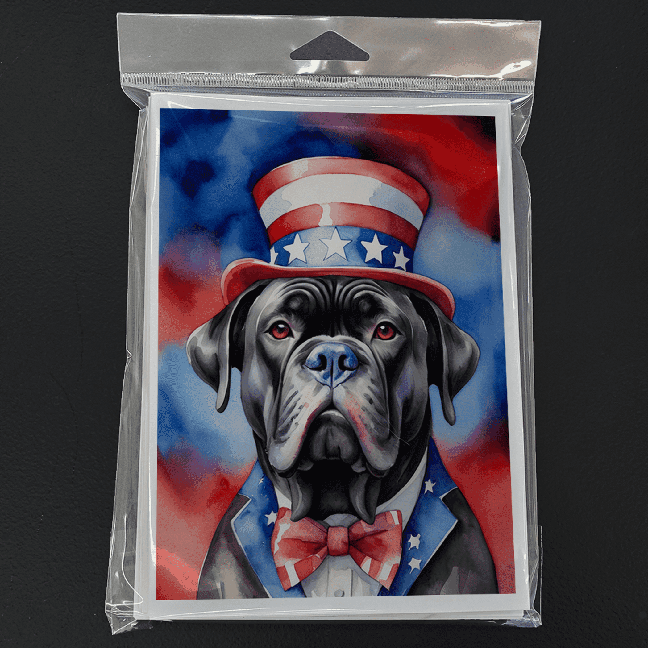 Cane Corso Patriotic American Greeting Cards Pack of 8 Caroline's Treasures