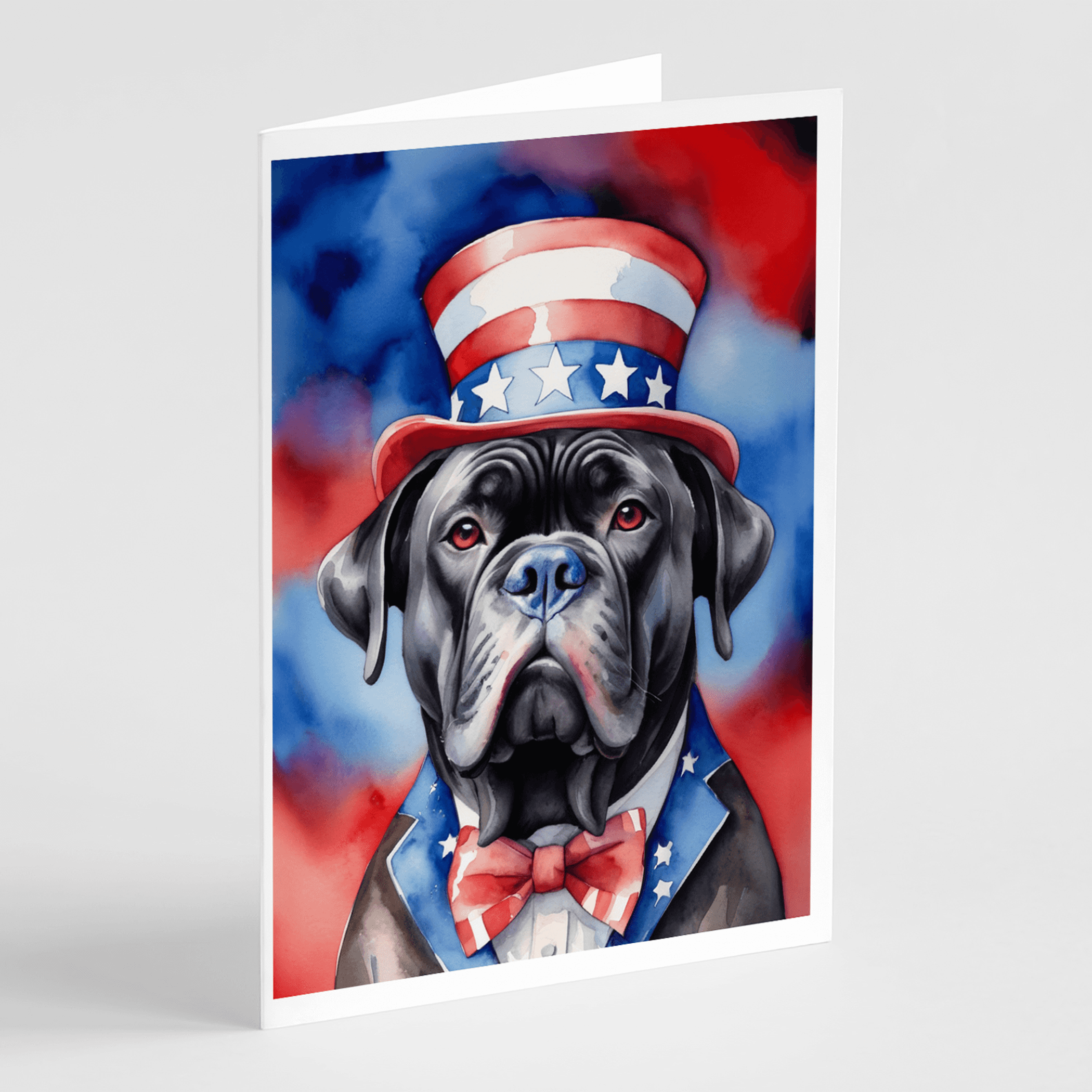 Cane Corso Patriotic American Greeting Cards Pack of 8 Caroline's Treasures