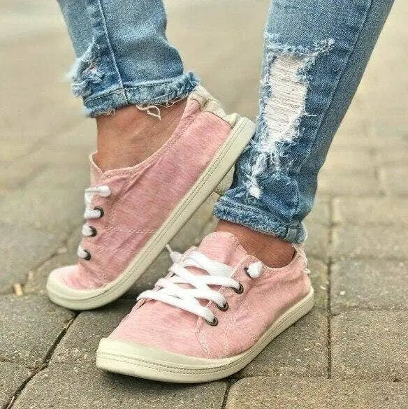 Canvas Comfort Sneakers Pink SurelyMine