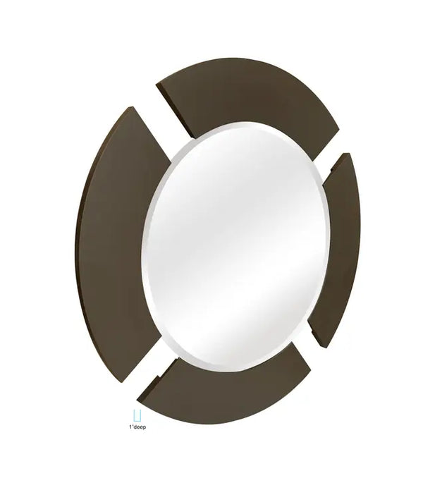 Capri Solid Wood Openwork Round Dresser Mirror SBC-LTD