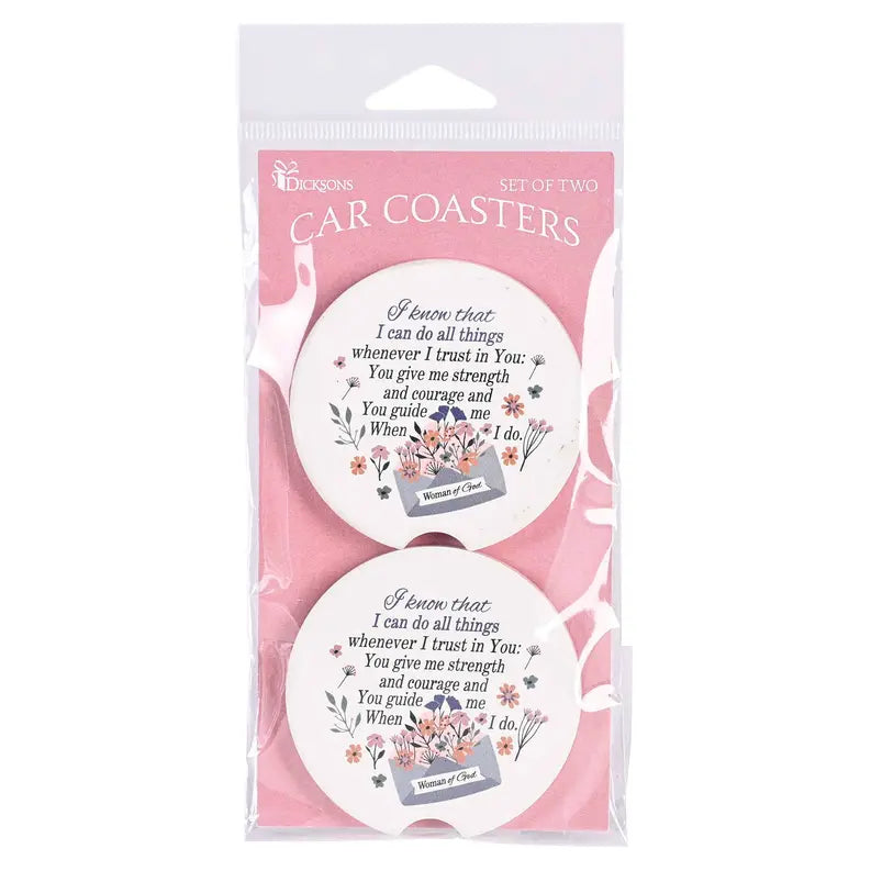 Car Coasters Woman Of God 2 Pk Dicksons Inc
