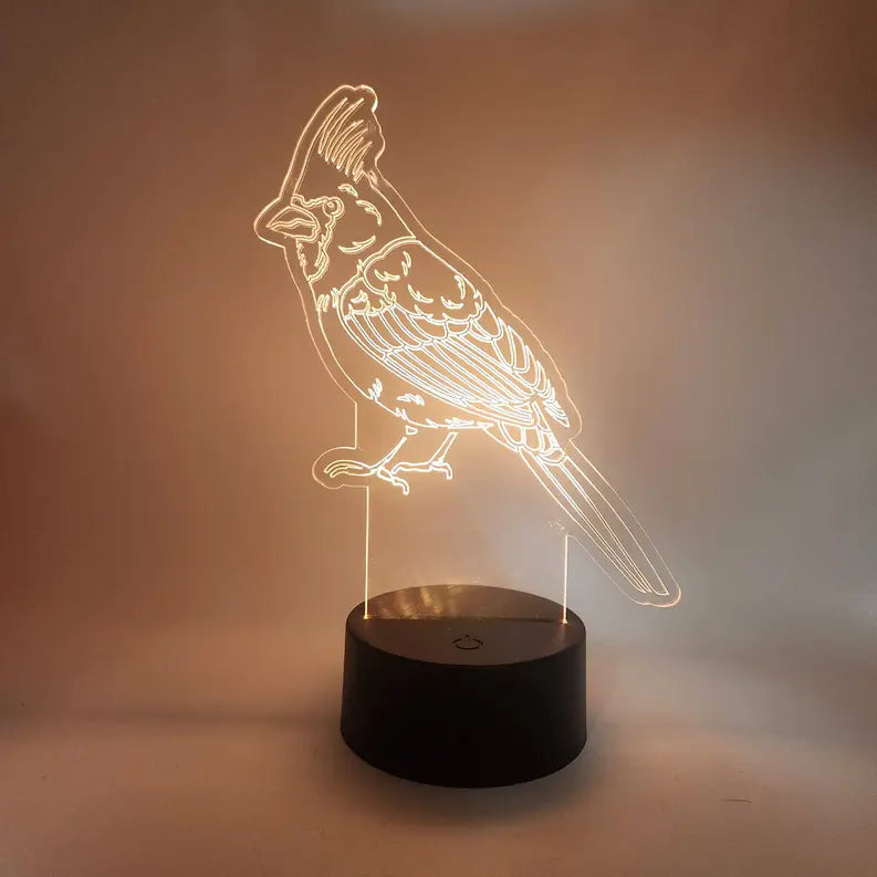 Cardinal LED Lamp | Red Bird Light | Gifts for Birdwatchers The 308 Collective