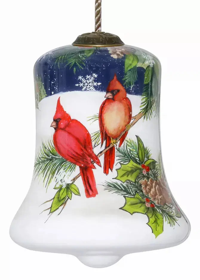 Cardinals Appear When Angels Are Near Hand Painted Glass Ornament Inner Beauty Gifts