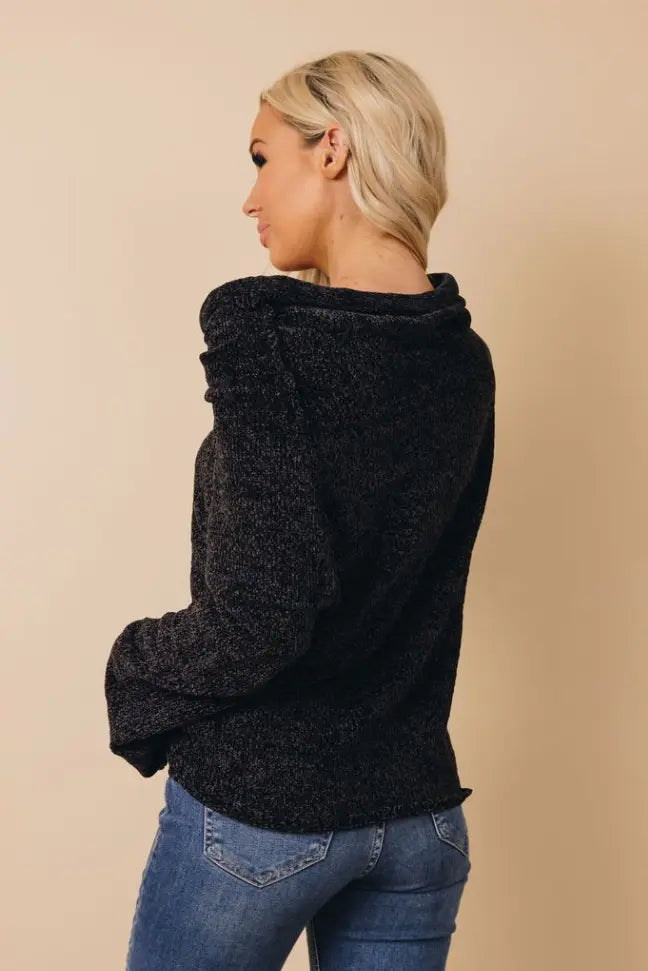 Carli Off-The-Shoulder Knit Sweater Stay Warm in Style