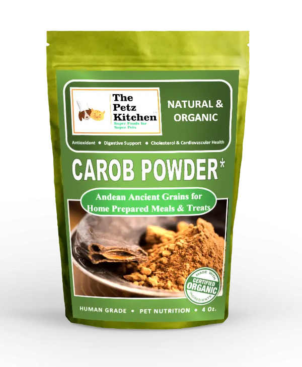 Carob Antioxidant Digestive & Cardiovascular Support* The Petz Kitchen - Organic Raw & Human Grade Ingredients For Home Prepared Meals & Treats Organic Pet Systems