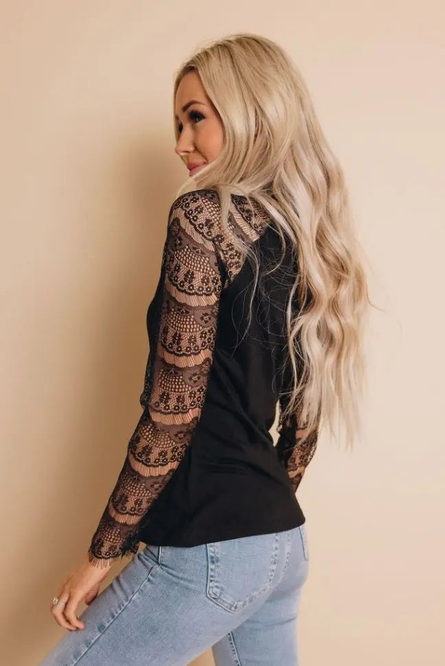 Carrie Lace Long Sleeve Stay Warm in Style