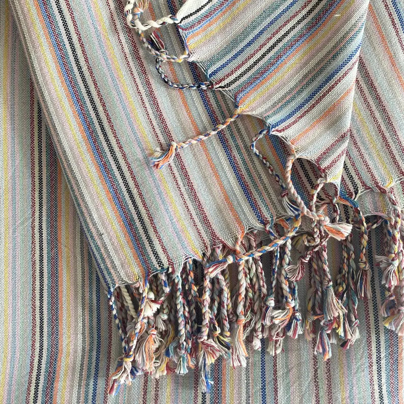 Casablanca Sustainable Striped Turkish Towel / Blanket T&W Trade
