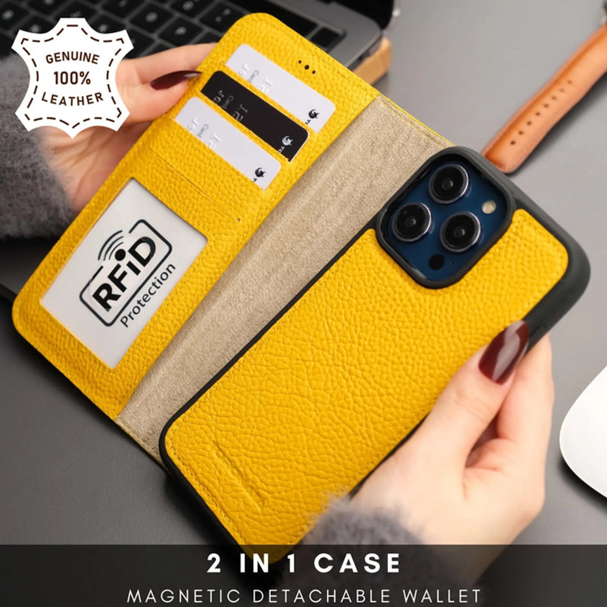 Casper iPhone 16 Wallet Case Leather MagSafe Toronata