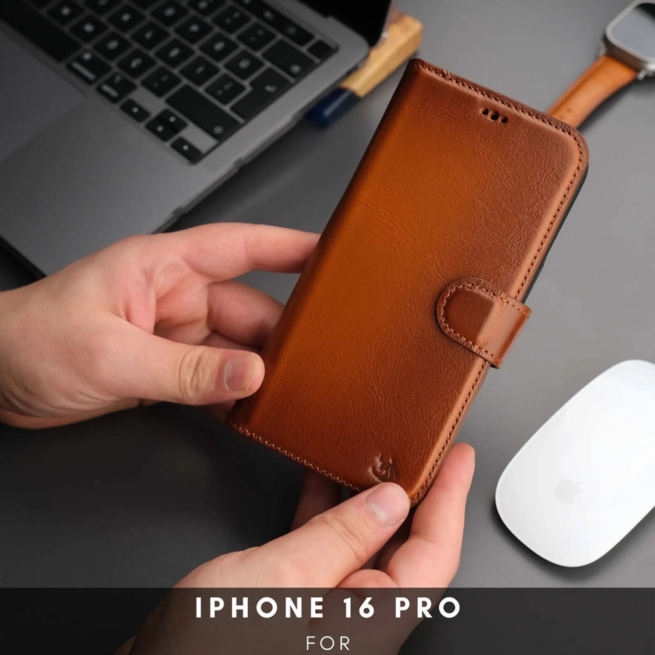 Casper iPhone 16 Wallet Case Leather MagSafe Toronata