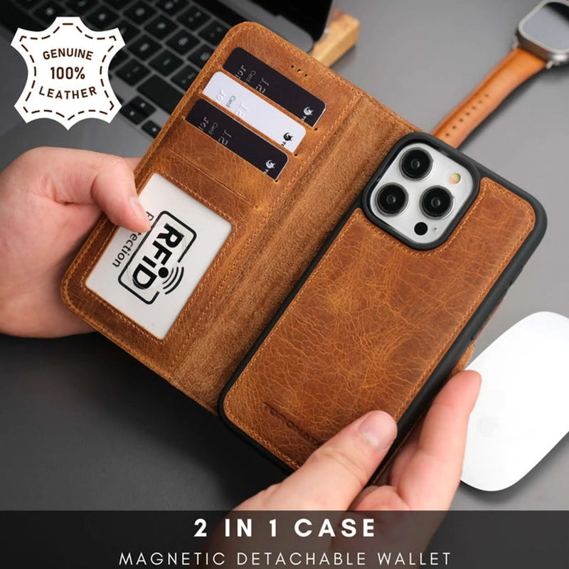 Casper iPhone 16 Wallet Case Leather MagSafe Toronata