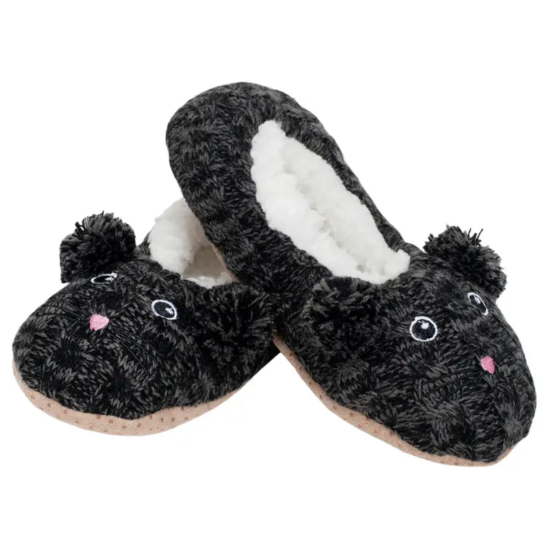 Cat Plush Lined Non Slip Fuzzy Soft Slipper - Dicksons Inc