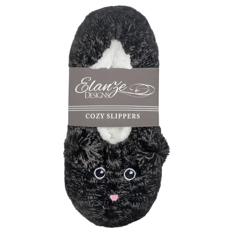 Cat Plush Lined Non Slip Fuzzy Soft Slipper - Dicksons Inc