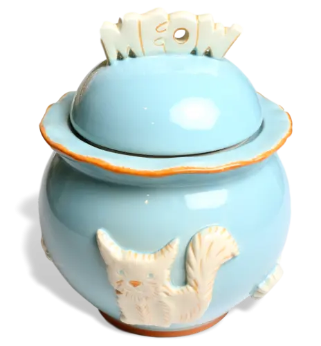 Cat Treat Jar Carmel Ceramica