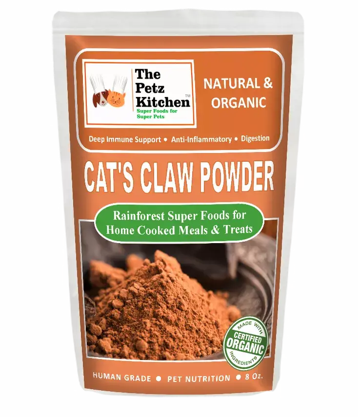 Cat'S Claw Powder Immune & Inflammation Support* The Petz Kitchen Organic & Human Grade Ingredients For Home Prepared Meals & Treats Organic Pet Systems