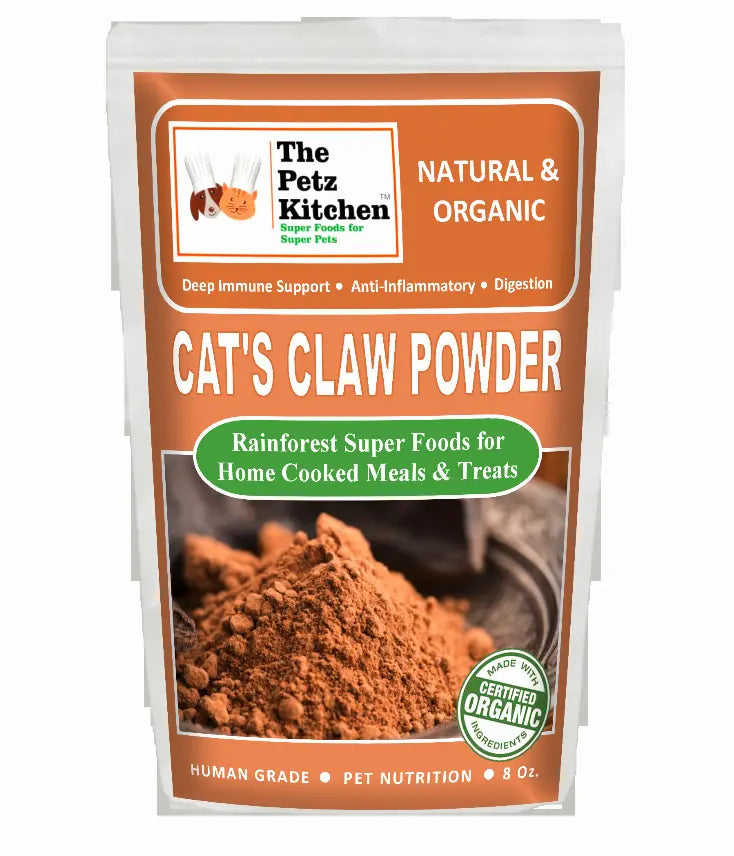 Cat'S Claw Powder Immune & Inflammation Support* The Petz Kitchen Organic & Human Grade Ingredients For Home Prepared Meals & Treats Organic Pet Systems