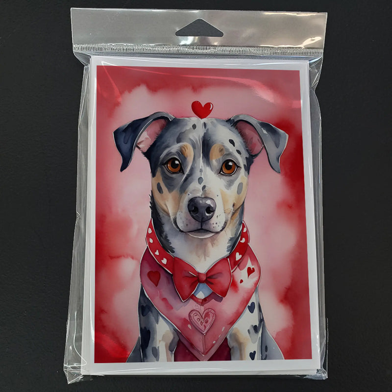 Catahoula My Valentine Greeting Cards Pack of 8 Caroline's Treasures