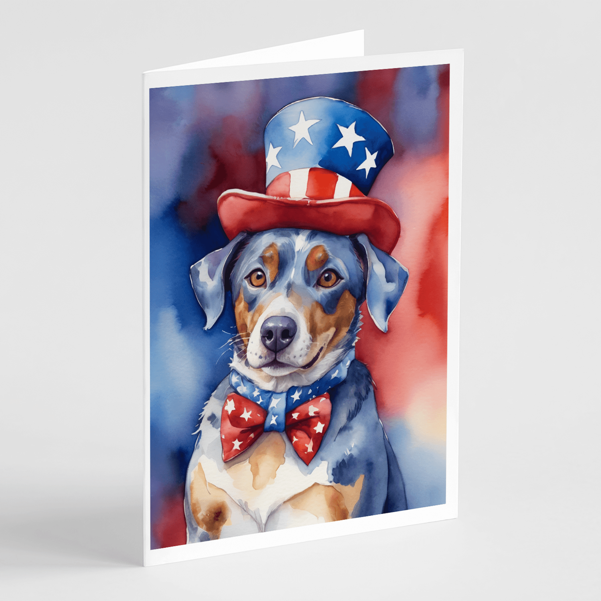 Catahoula Patriotic American Greeting Cards Pack of 8 Caroline's Treasures