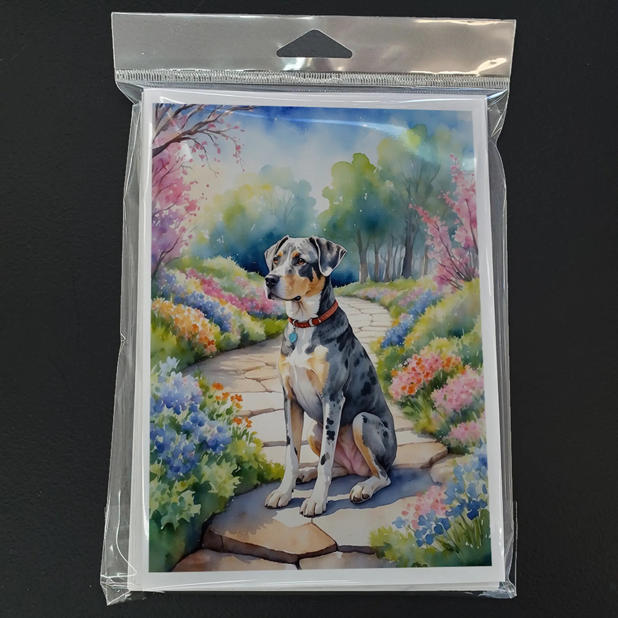 Catahoula Spring Path Greeting Cards Pack of 8 Caroline's Treasures