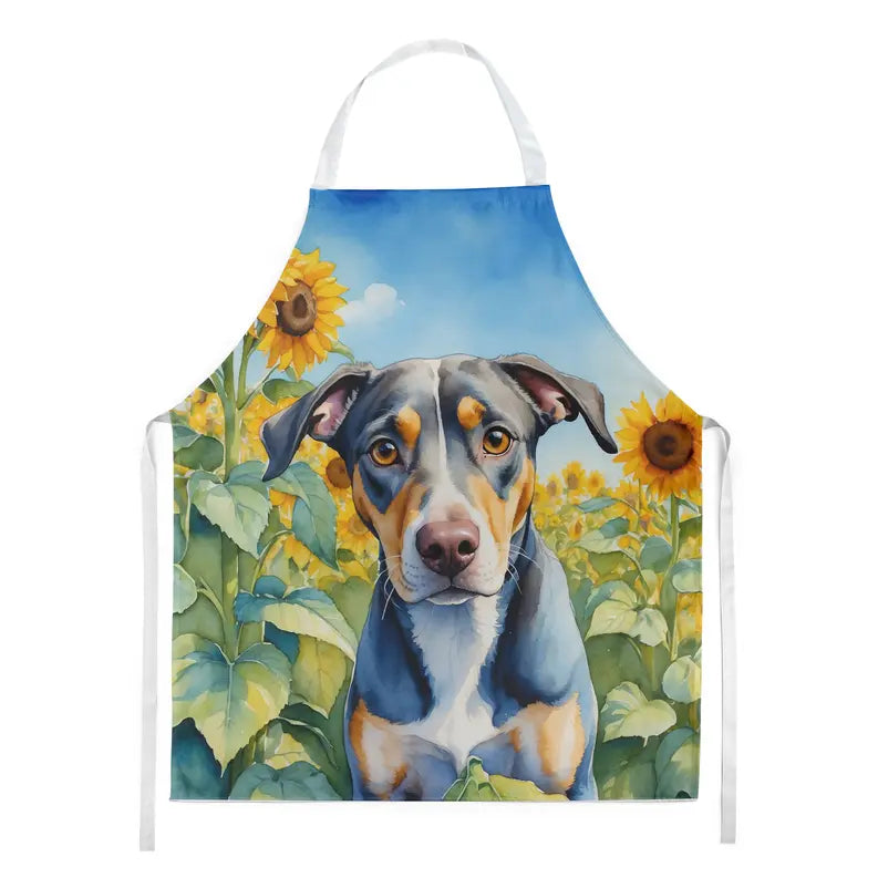 Catahoula in Sunflowers Apron Caroline's Treasures