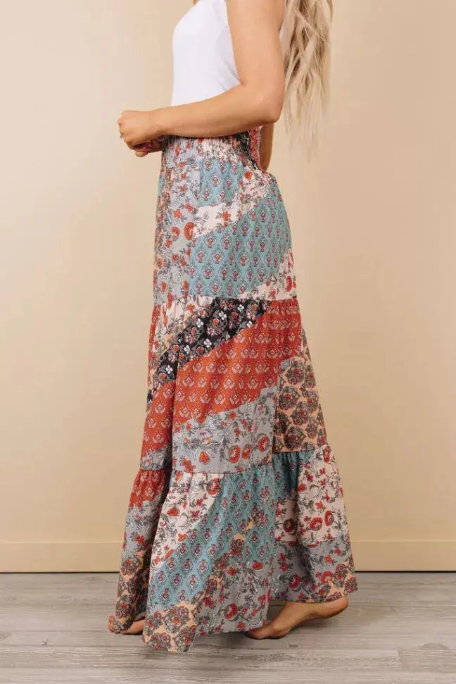 Catrin Boho Maxi Skirt Stay Warm in Style