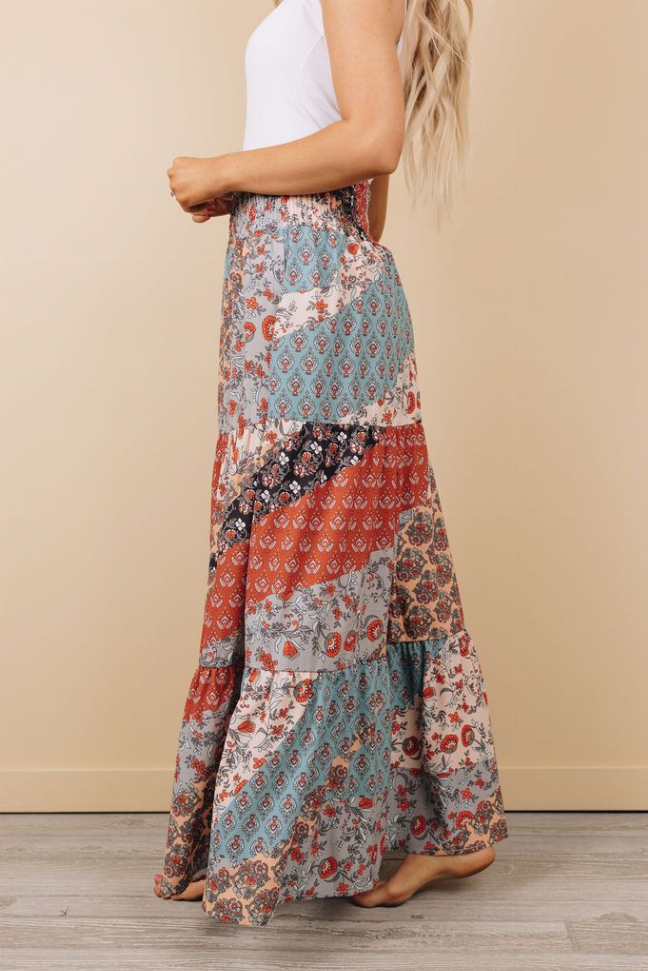 Catrin Boho Maxi Skirt Stay Warm in Style