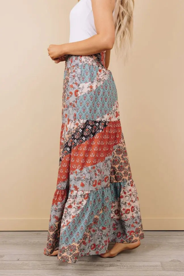 Catrin Boho Maxi Skirt Stay Warm in Style