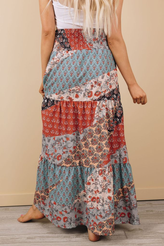 Catrin Boho Maxi Skirt Stay Warm in Style