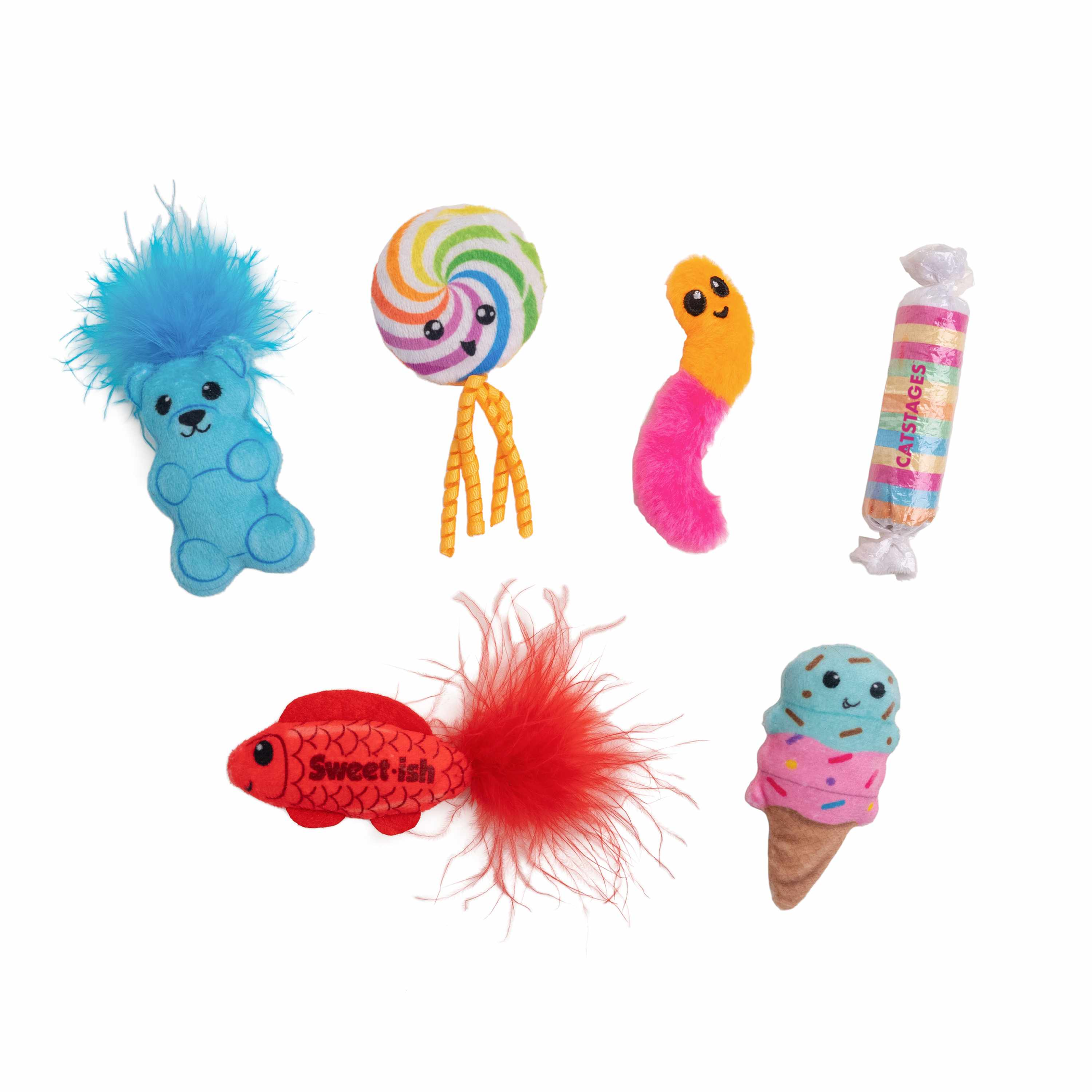 Catstages Kitty Sweet Treats Cat Toys 6 Pk Catstages