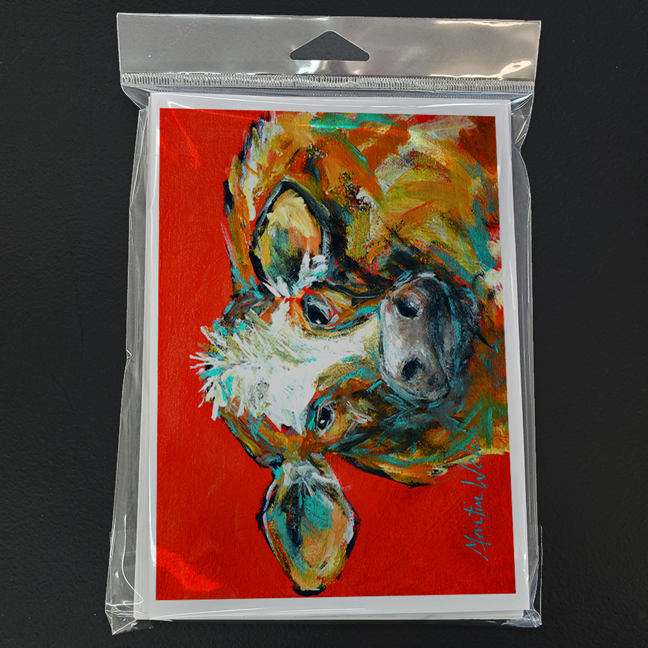 Caught Red Handed Cow Greeting Cards Pack of 8 Caroline's Treasures