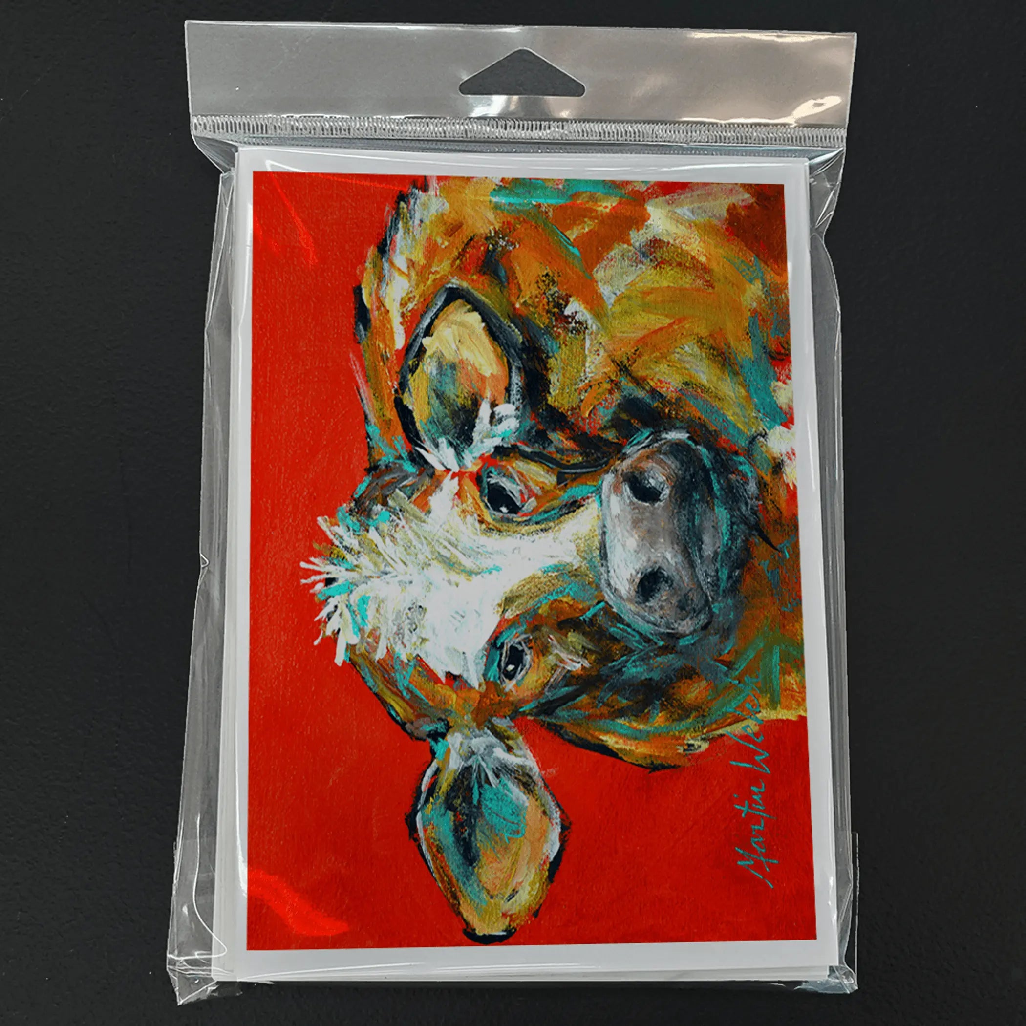 Caught Red Handed Cow Greeting Cards Pack of 8 Caroline's Treasures