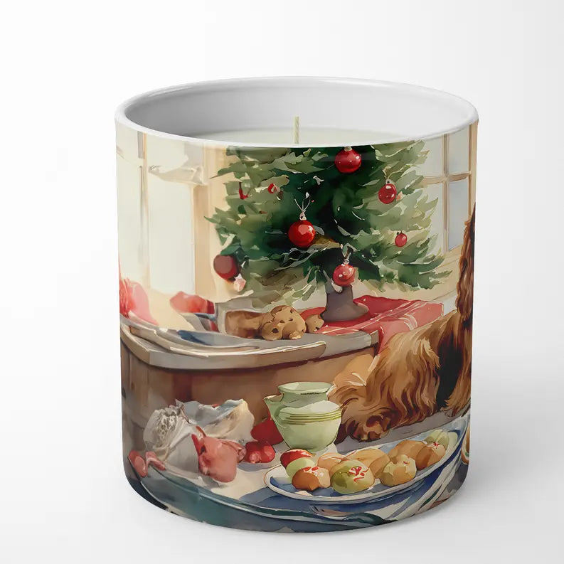 Cavalier Spaniel Christmas Cookies Decorative Soy Candle Caroline's Treasures