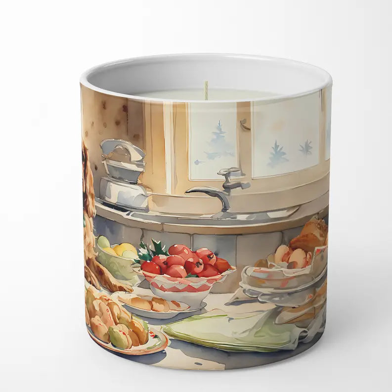 Cavalier Spaniel Christmas Cookies Decorative Soy Candle Caroline's Treasures